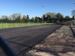 Chiseldon Tennis Club courts being resurfaced