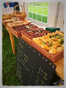 Photo of food in marquee