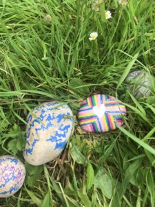 Painted and signed stones