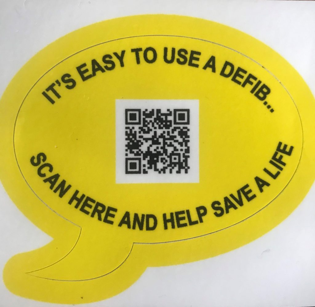 It's easy to use a defib... Scan here and help save a life