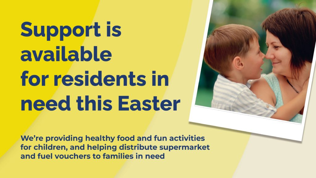 Easter food support advert