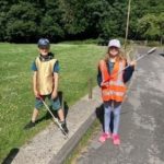 Children litter picking