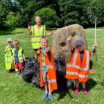 Children litter picking