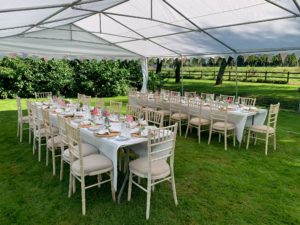 Marquee set for a wedding