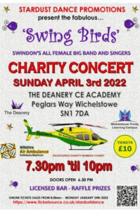 Swing Bird charity concert poster
