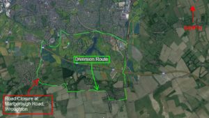 Marlborough Road Diversion map