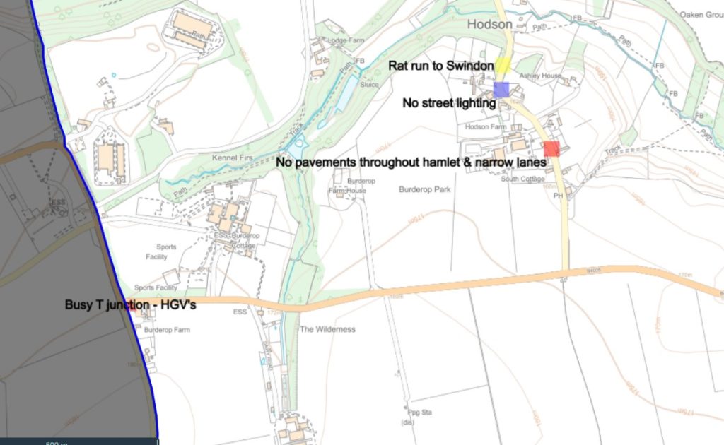 Hodson area map