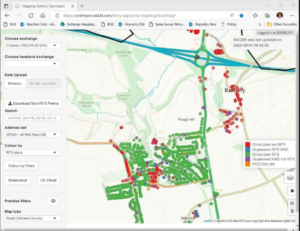 BT openreach map of Chiseldon
