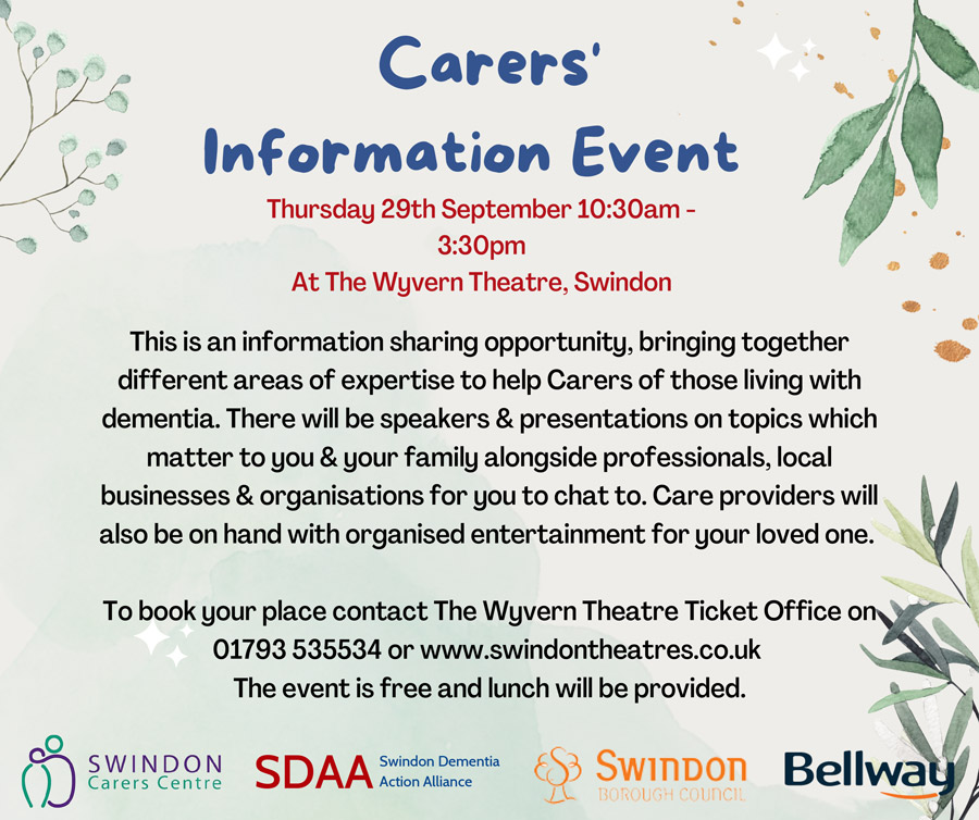 flyer for carers event october 2022