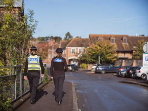 two police officers patrolling