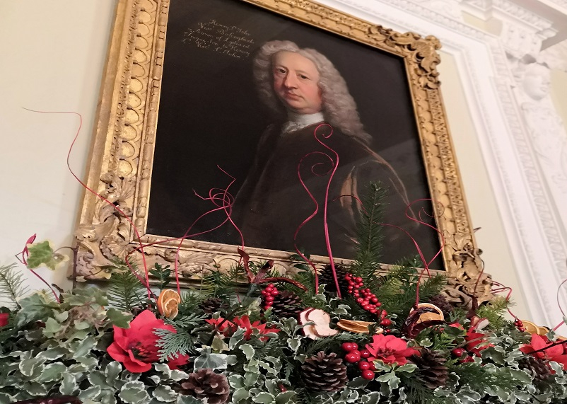 picture at lydiard house with christmas decorations