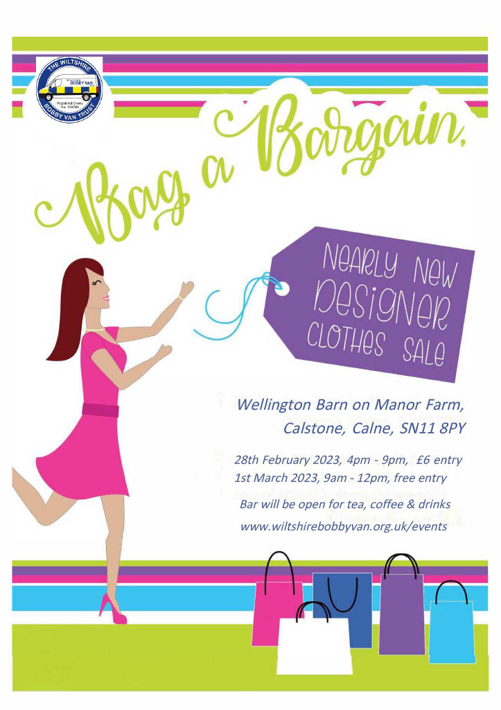 Poster displaying details of Bag a Bargain event