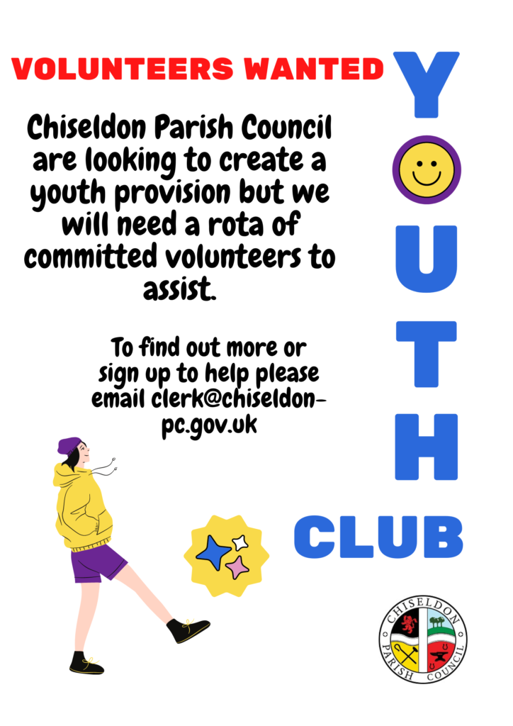 Poster requesting volunteer help to establish youth provision in Chiseldon