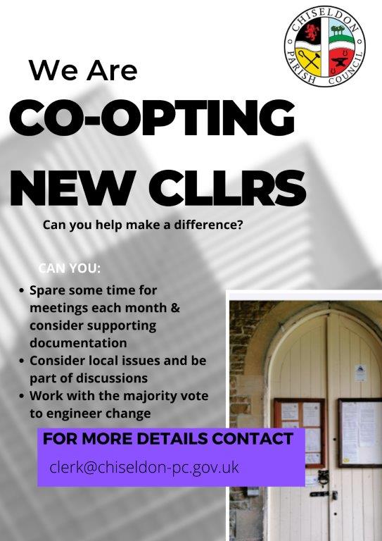 Poster advertising co-opting of new councillors