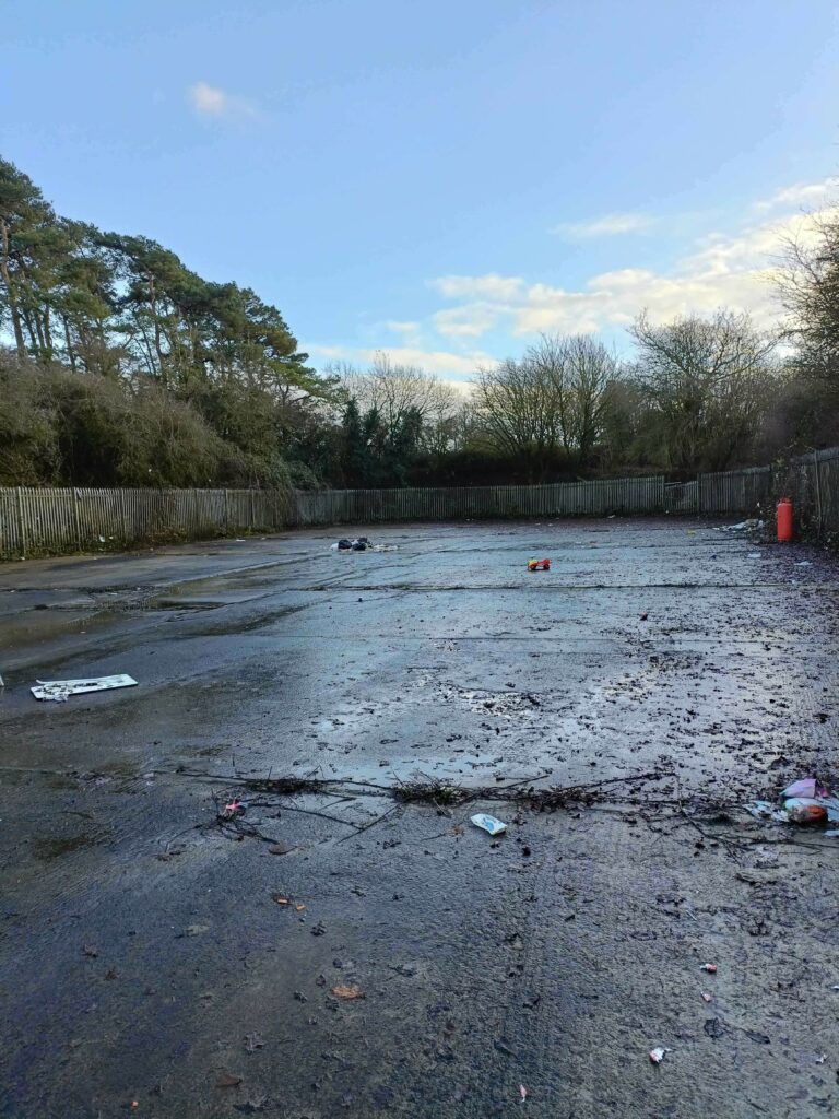 empty area traveller transit site