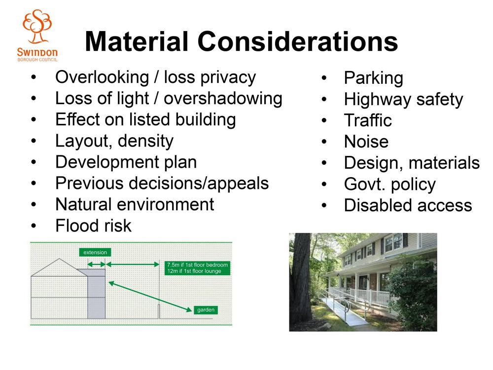 list of material considerations for planning.