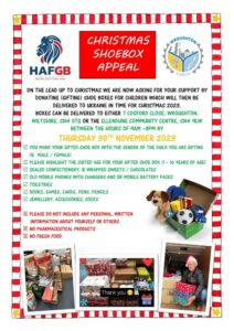 Poster appeal for Ukraine shoebox