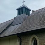 chapel roof and bell tower