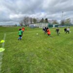 Children playing football